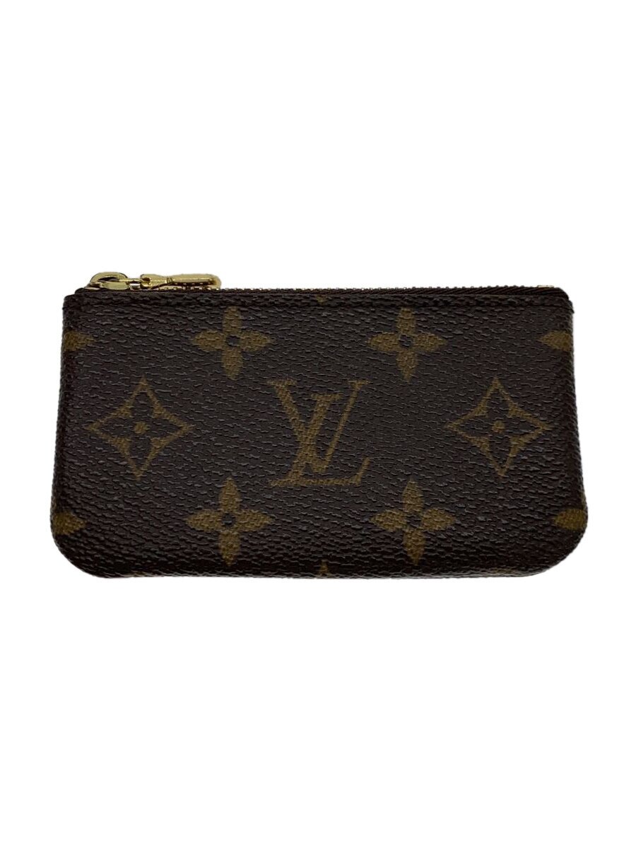 【中古】LOUIS VUITTON◆ポシェット・クレ_モノグラム・帆布_BRW/PVC/BRW/レディース【服飾雑貨他】 その他-バッグ・小物・ブランド雑貨