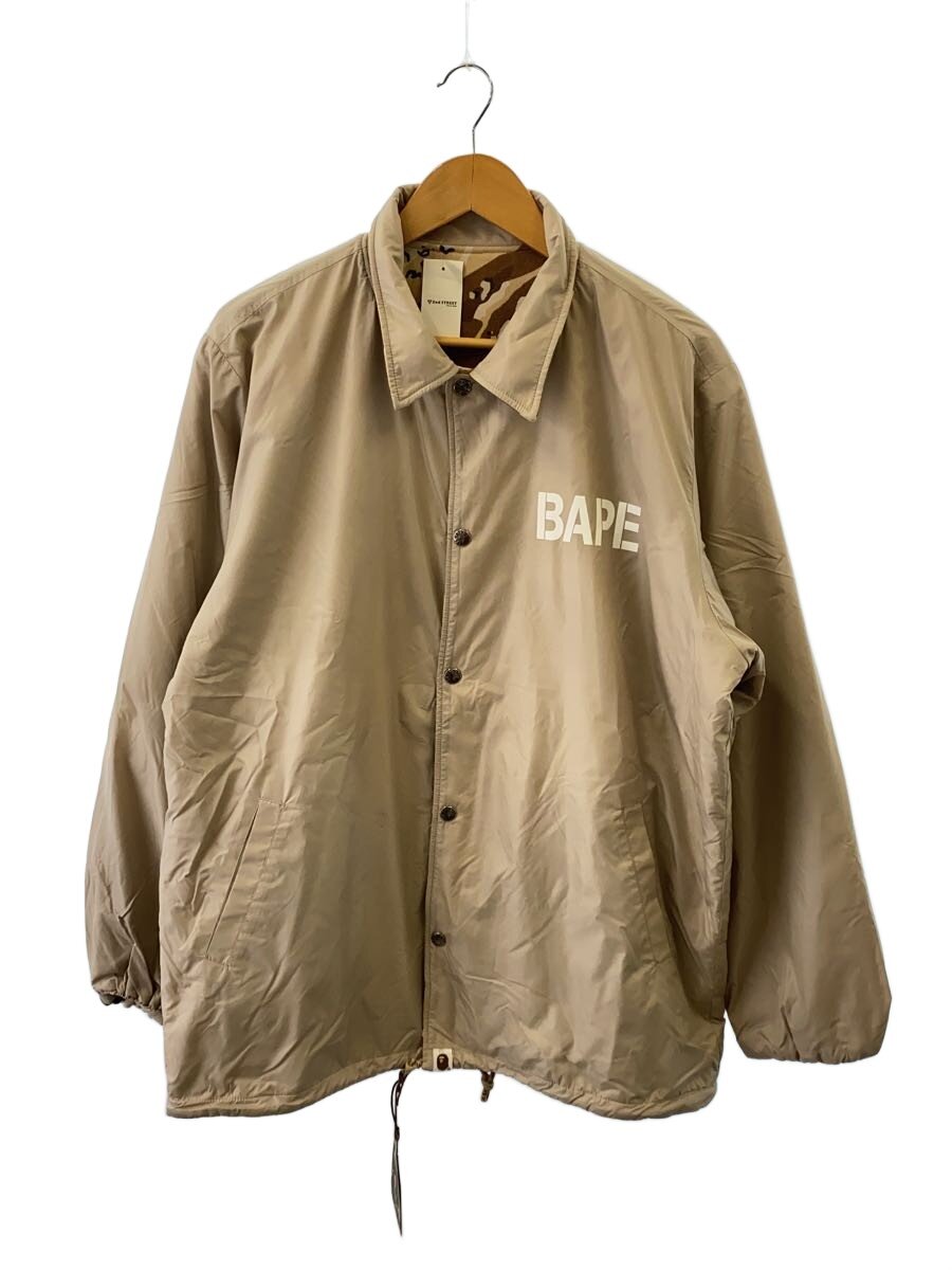 【中古】A BATHING APE◆上衣/リヴァーシブル/L/ナイロン/BRW/家鴨フラ【メンズウェア】