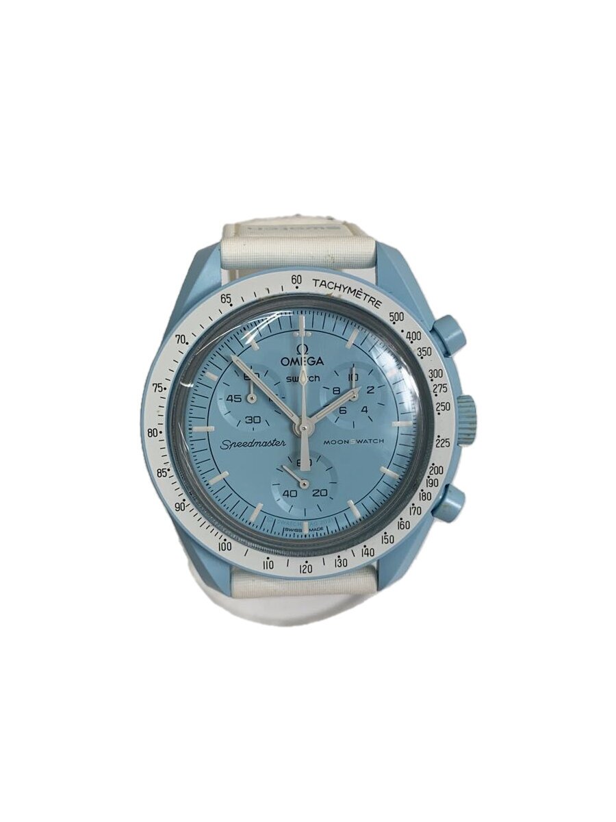 【中古】OMEGA◆石英ウオッチ/アナログ/--/BLU/WHT/mission to uranus【服飾雑貨他】