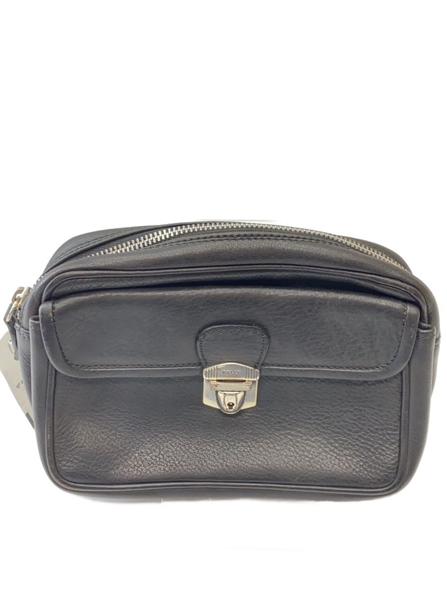 【中古】BALLY◆御徒面子/なめし革/BLK【御徒面子】
