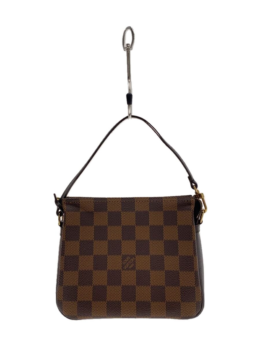 【中古】LOUIS VUITTON◆トゥールス・メイクアップ_ダミエ・エベヌ_BRW/PVC/BRW【御徒面子】