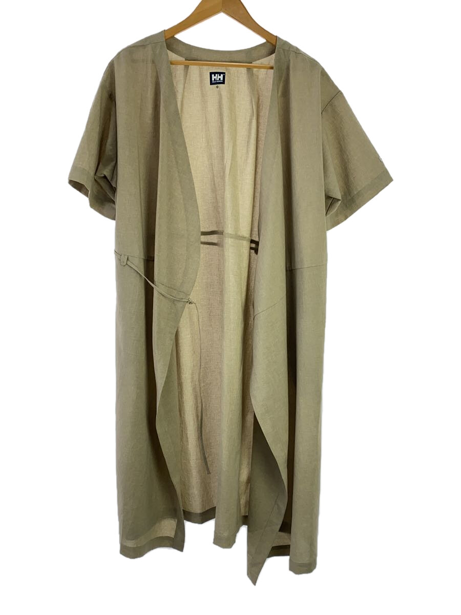 【中古】HELLY HANSEN◆ショートスリーブマリンリゾートワンピース//M/ポリエステル/BEG/HW32424//【レディース御召しもの】