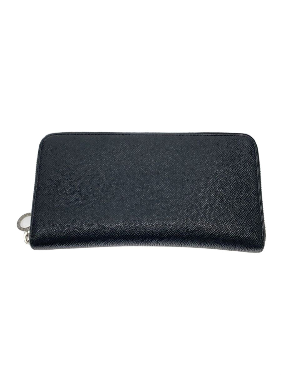 【中古】BVLGARI◆長金入れ/なめし革/BLK/無地/メンズ/36710【服飾雑貨他】