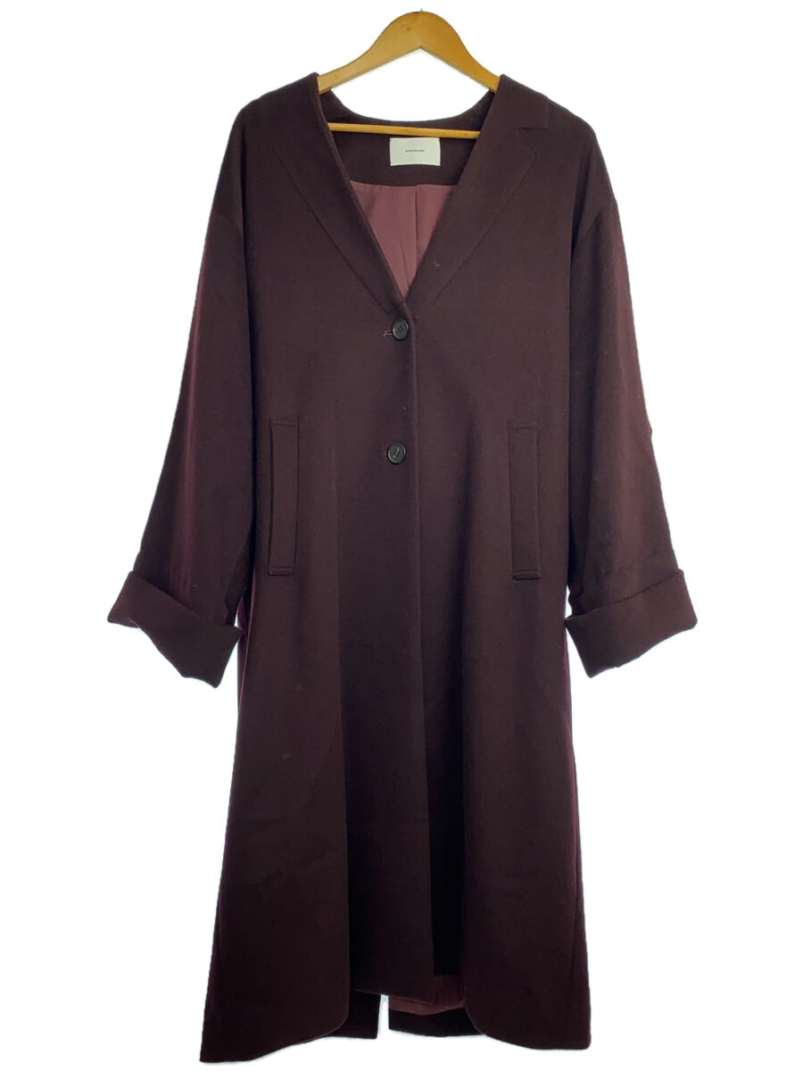 【中古】REKISAMI◆コート/1/ウール/BRD/RC-19135/ノーカラーAラインコート/ロングコート//【レディースウェア】|2nd STREET 店