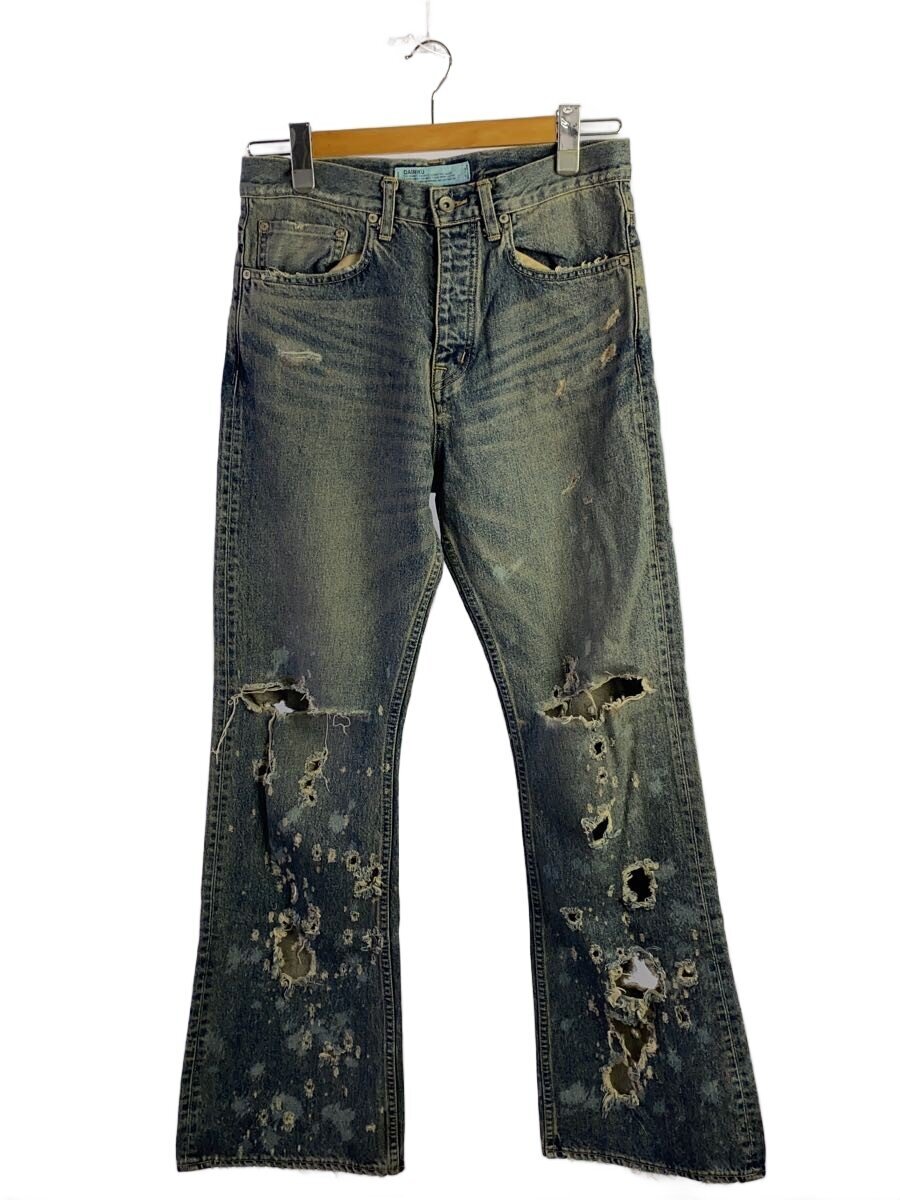 【中古】DAIRIKU◆Damage Flare Denim Pants/29/綿織物/IDG/24SS D-9【メンズウェア】