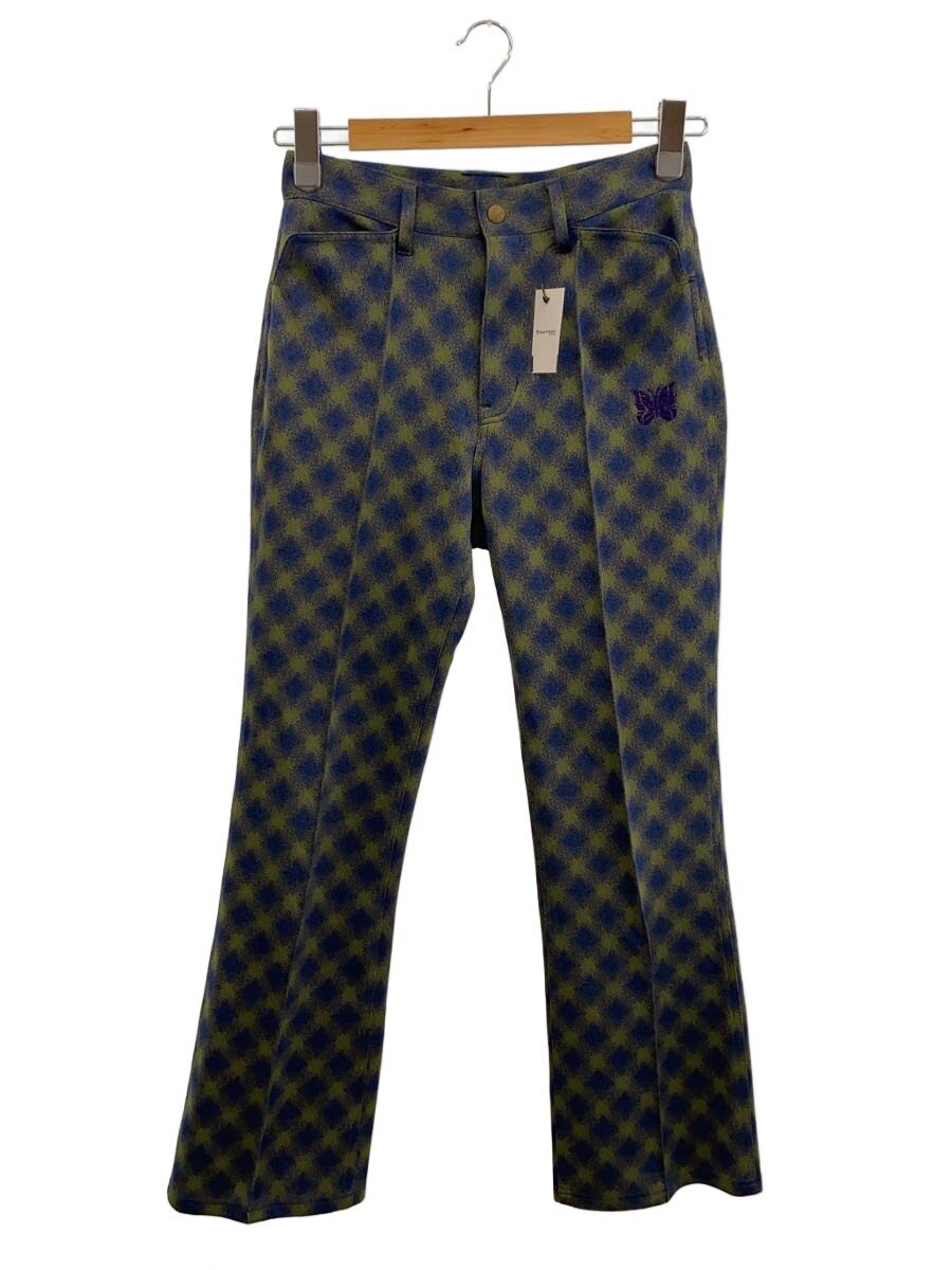 【中古】Needles◆Boot-Cut Jean Poly Jq./ボトム/2/ポリエステル/グリーン×ブルー/LQ221//【メンズウェア】|2nd STREET 店
