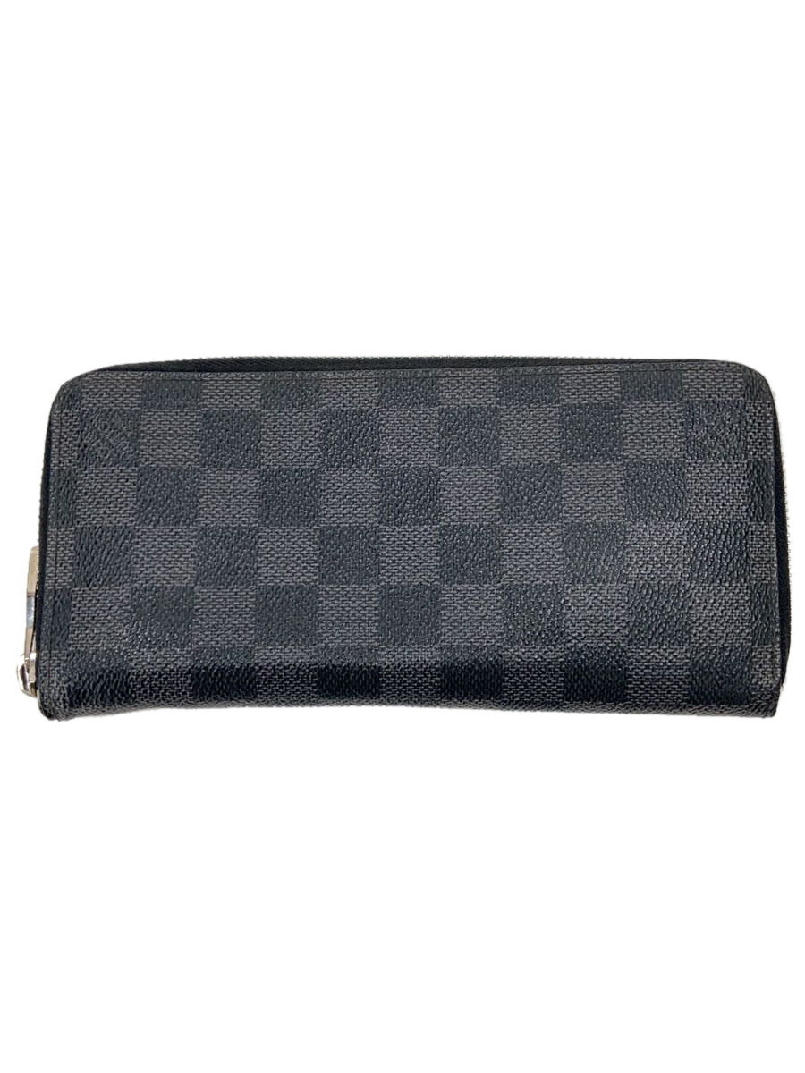 【中古】LOUIS VUITTON◆ジッピー・ウォレット・ヴェルティカル_ダミエ・グラフィット_BLK/PVC/BLK/メンズ//【服飾雑貨他】
