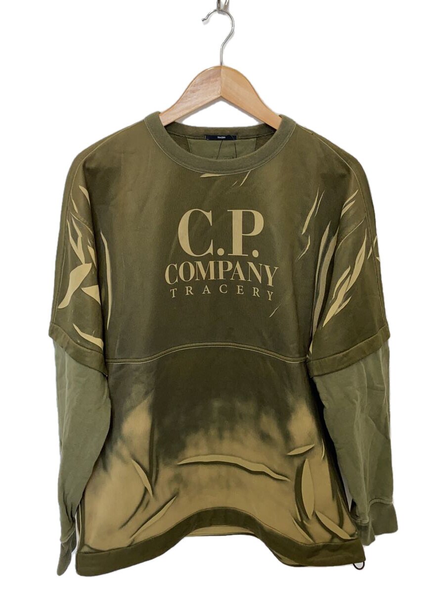 【中古】C.P.COMPANY◆Cotton/Poly Fleece Tracery Logo Sweatshirt/KHK/無地/11cmss20【メンズウェア】｜2ｎｄ STREET 店
