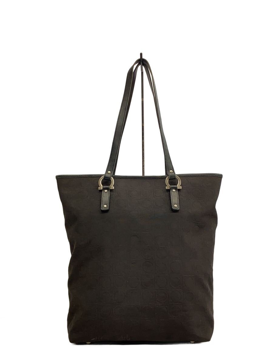 【中古】Salvatore Ferragamo◆ハンドバッグ/キャンバス/BLK/AU-21/4434【バッグ】｜2ｎｄ STREET 店