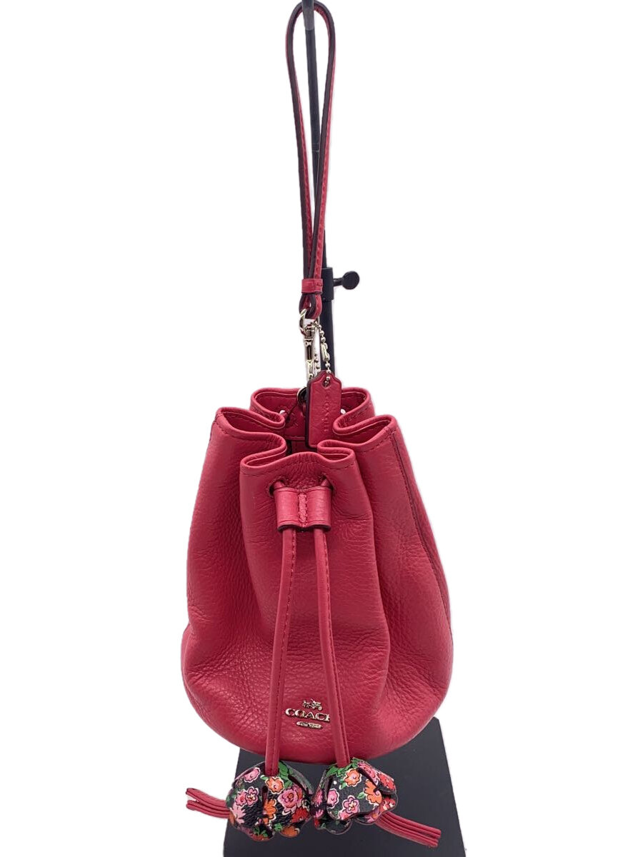 【中古】COACH◆ペタル 商品目録ネットボール/合切袋御徒面子/車寄せ/なめし革/PNK/F56581//【御徒面子】