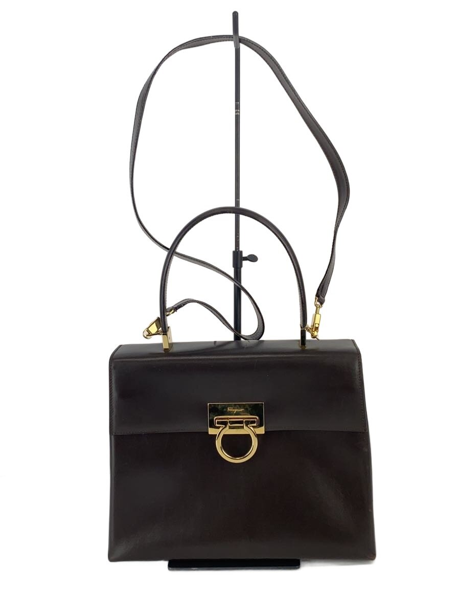 【中古】Salvatore Ferragamo◆ハンドバッグ/ショルダーバッグ/ガンチーニ/2WAY/レザー/BRW/AF21-8657//【バッグ】｜2ｎｄ STREET 店