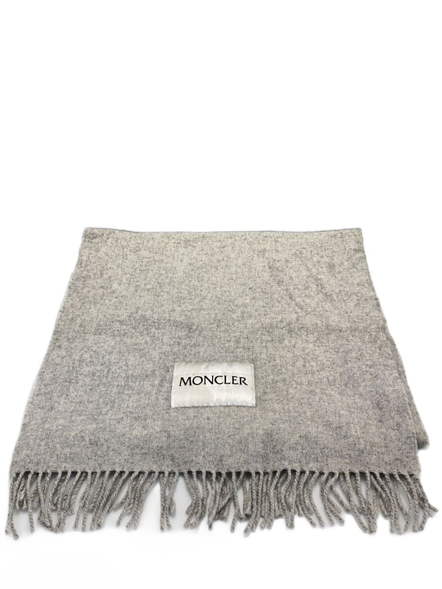 【中古】MONCLER◆えり巻き/羊毛/GRY/レディース/H20913C00022 A0152【服飾雑貨他】