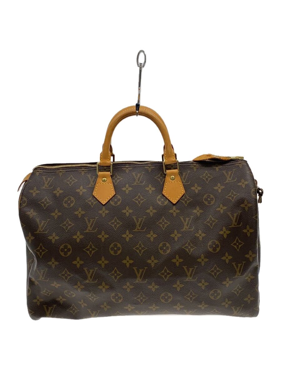 【中古】LOUIS VUITTON◆1)スピーディ40_モノグラム・帆布/PVC/BRW【御徒面子】