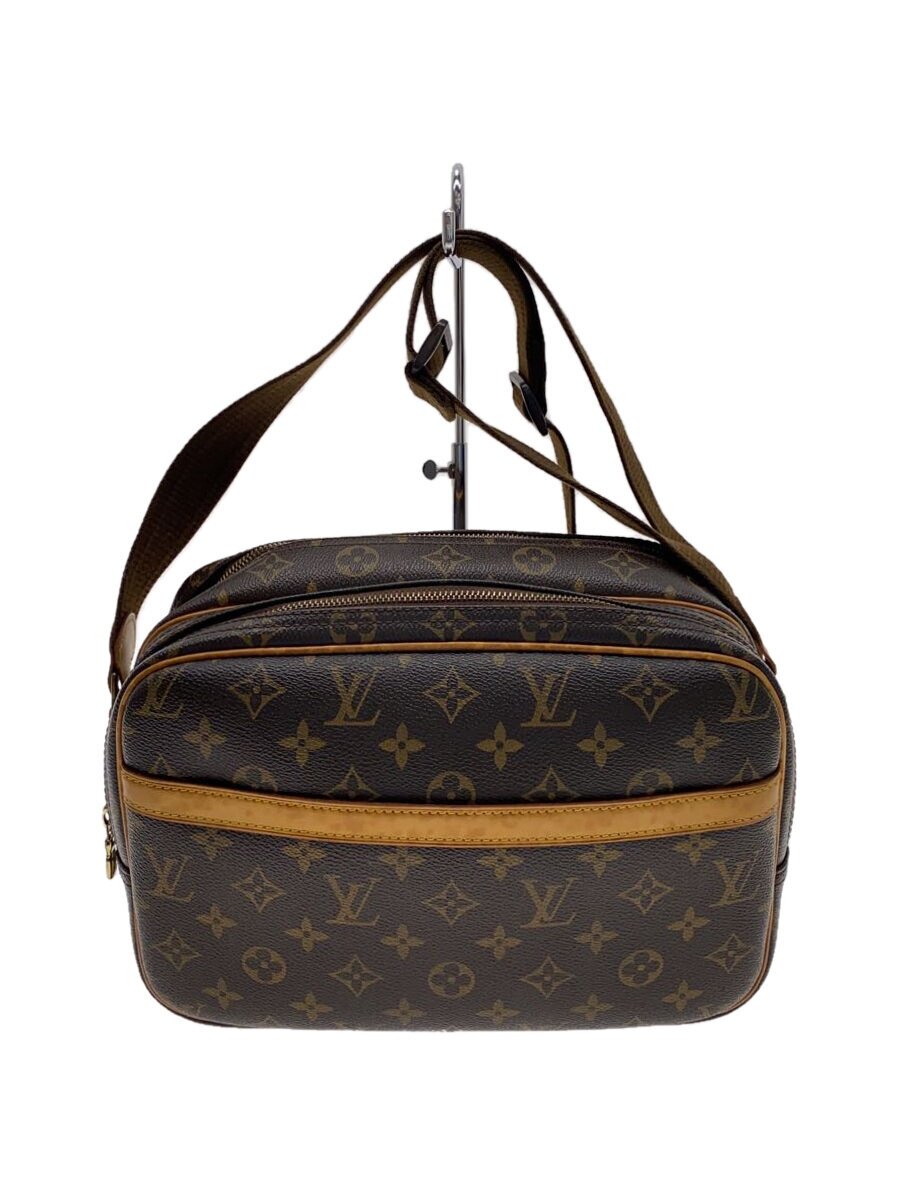 【中古】LOUIS VUITTON◆通信員PM_モノグラム・帆布_BRW/PVC/BRW【御徒面子】