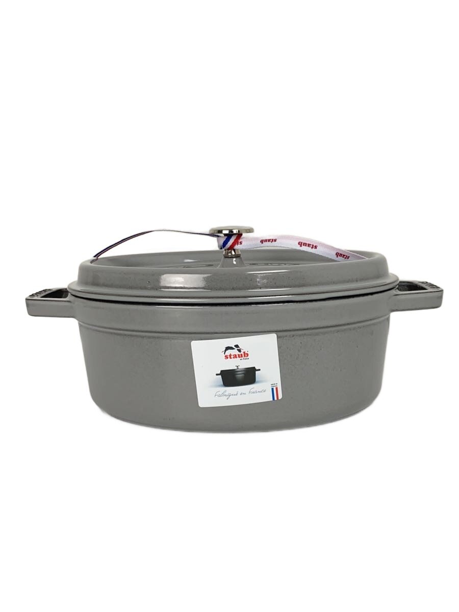 【中古】Staub◆ココット オーバル/27糎/3.2L/鍋/薄墨色/40500-276//【勝手もと設備】
