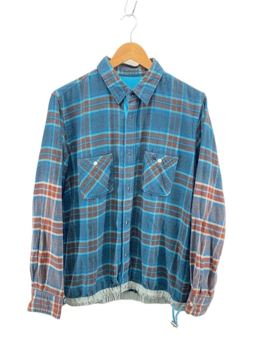 【中古】sacai◆フランネルプルオーバー/1/綿織物/BLU/読み合わせる/19-01946M【メンズウェア】