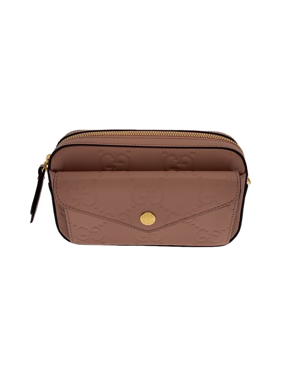 【中古】GUCCI◆ショルダーバッグ/なめし革/PNK/総柄/781554【御徒面子】