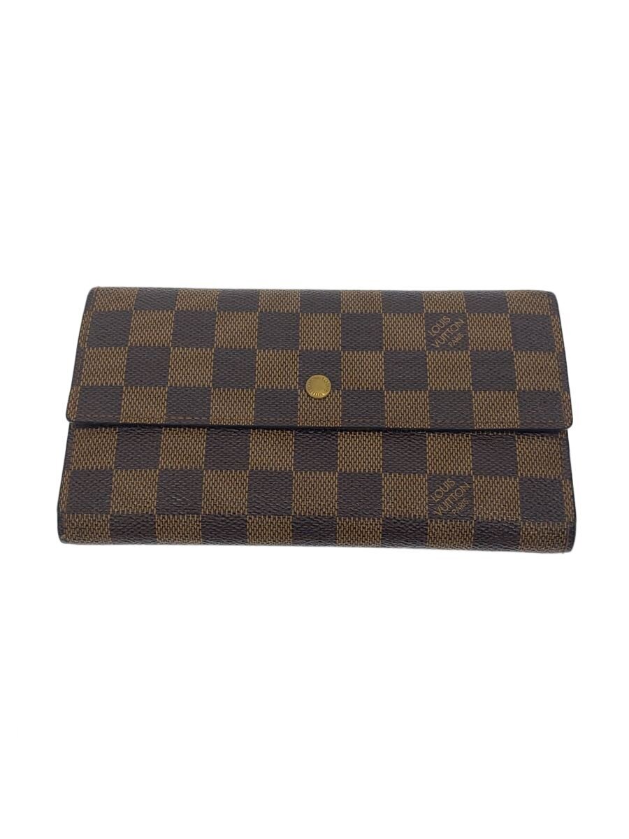 【中古】LOUIS VUITTON◆ボルト・トレゾール・インターナショナル/ダミエ・エベヌ/レザー/BRW/レディース/N6121【服飾雑貨他】｜2ｎｄ STREET 店 24,908円