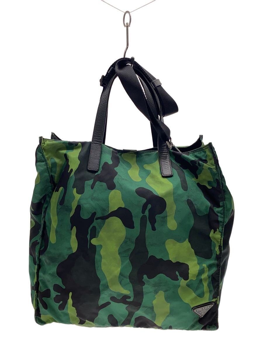 【中古】PRADA◆トートバッグ[仕入]/ナイロン/GRN/カモフラ/VA905N【バッグ】｜2ｎｄ STREET 店