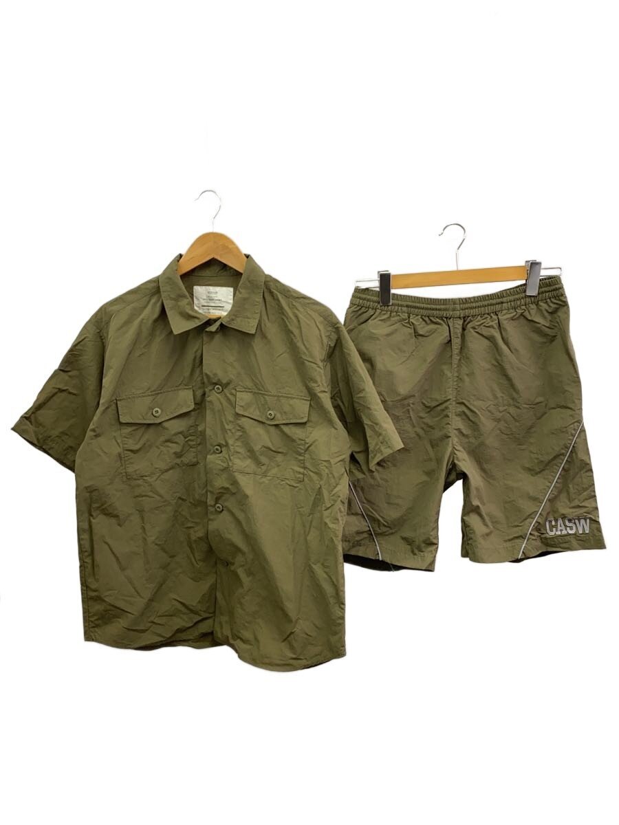 【中古】CALIFORNIA SPORTSWEAR/SHIRT\u0026SHORTS SET UP/M/ナイロン/KHK/無地【メンズウェア】