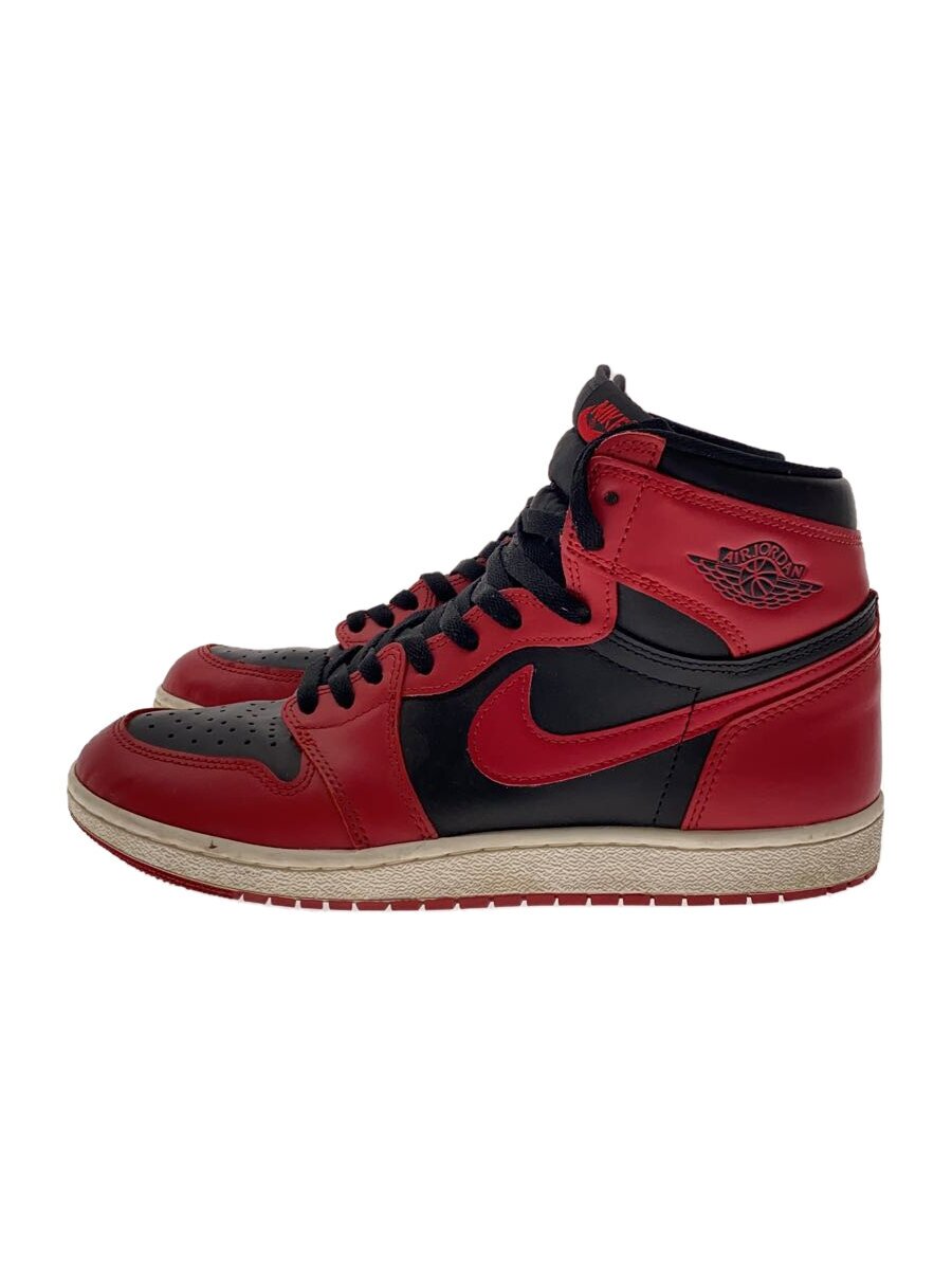【中古】NIKE◆AIR JORDAN 1 HIGH 85/28糎/RED【シューズ】