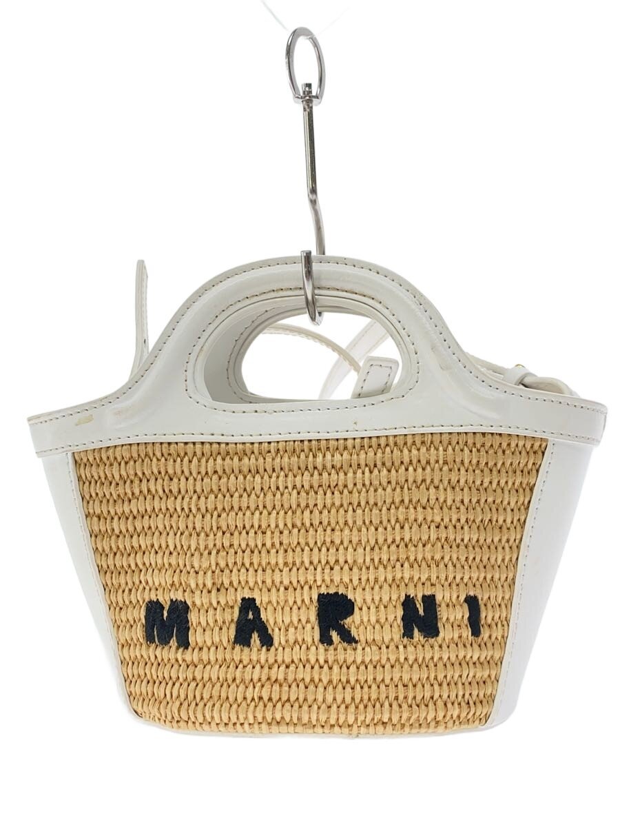 【中古】MARNI◆合切袋/なめし革/WHT【御徒面子】