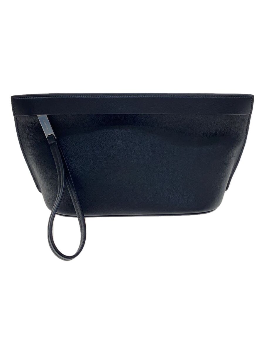 【中古】Salvatore Ferragamo◆合財袋/なめし革/BLK【御徒面子】
