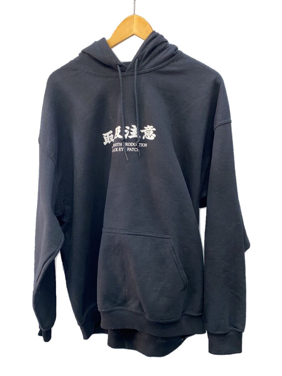 【中古】TIGHTBOOTH PRODUCTION◆パーカー/L/綿織物/BLK/取りまわし忠告の言葉//【メンズウェア】