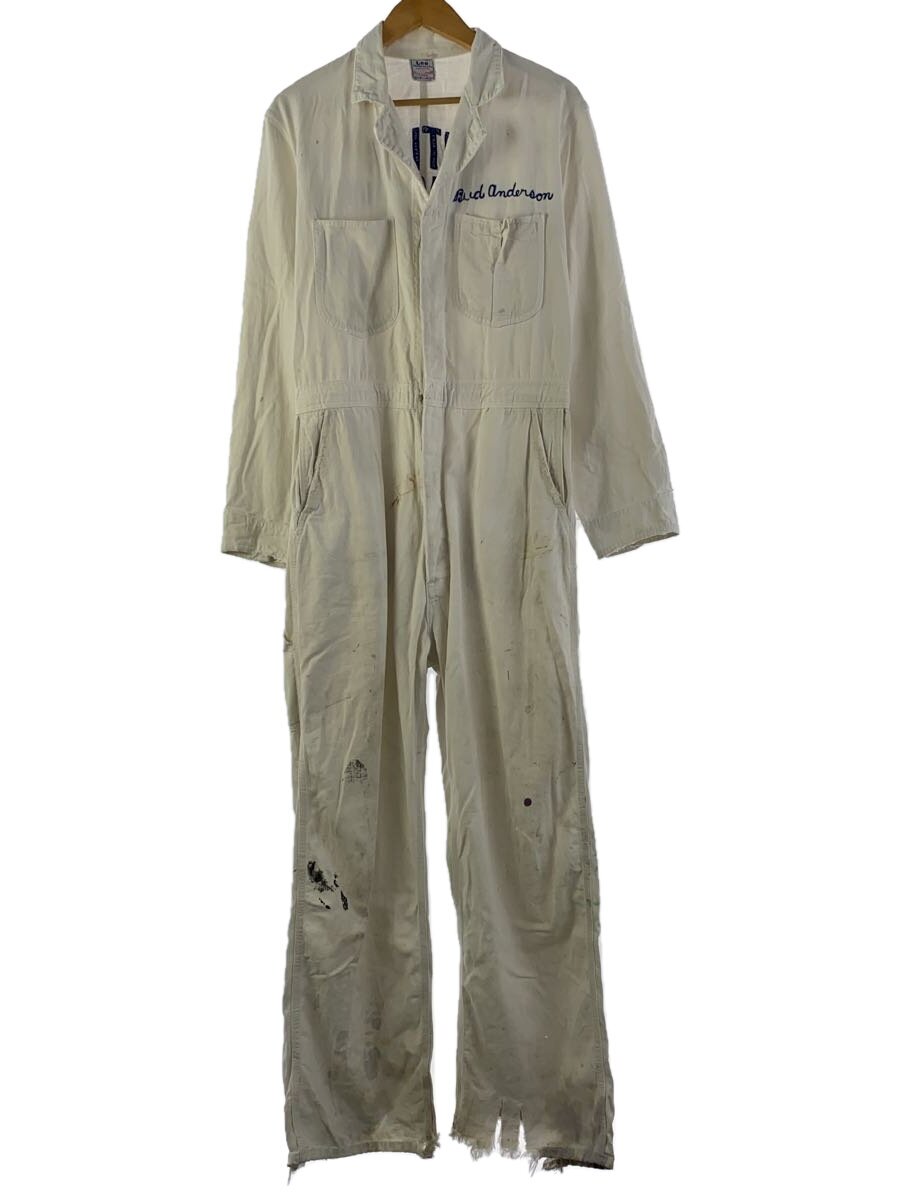 【中古】Lee◆オールインワン/40/--/WHT/50～60s/不都合有【メンズウェア】