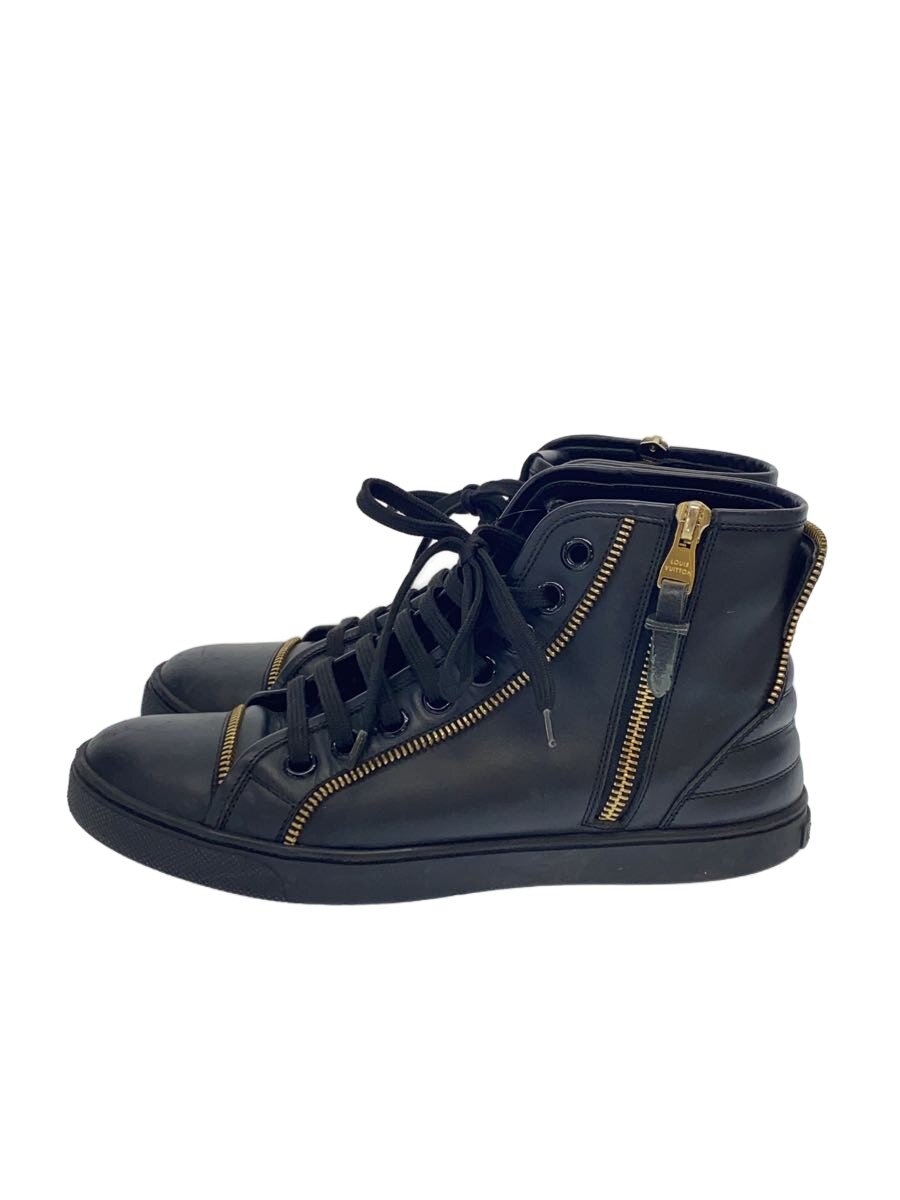 【中古】LOUIS VUITTON◆ハイカットスニーカー/36/BLK/なめし革【シューズ】