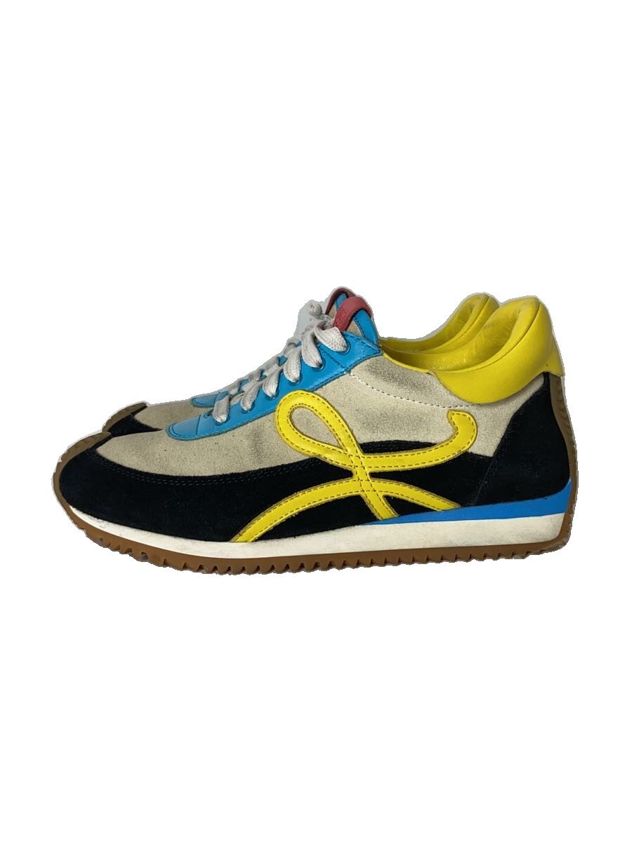 【中古】LOEWE◆ローカットスニーカー/37/マルチ色つや/なめし革/スウェード/流出伝令【シューズ】