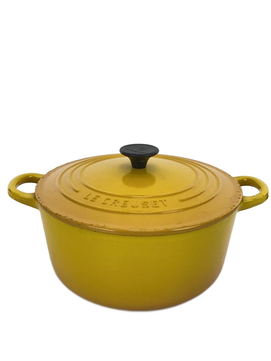【中古】LE CREUSET◆鍋/大きさ:22珊/YLW//【勝手もと装置】