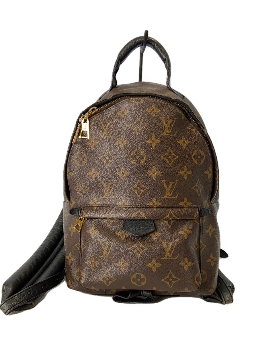 【中古】LOUIS VUITTON◆パームスプリングス・バックパックPM_モノグラム・マカサー/PVC/BRW//【御徒面子】