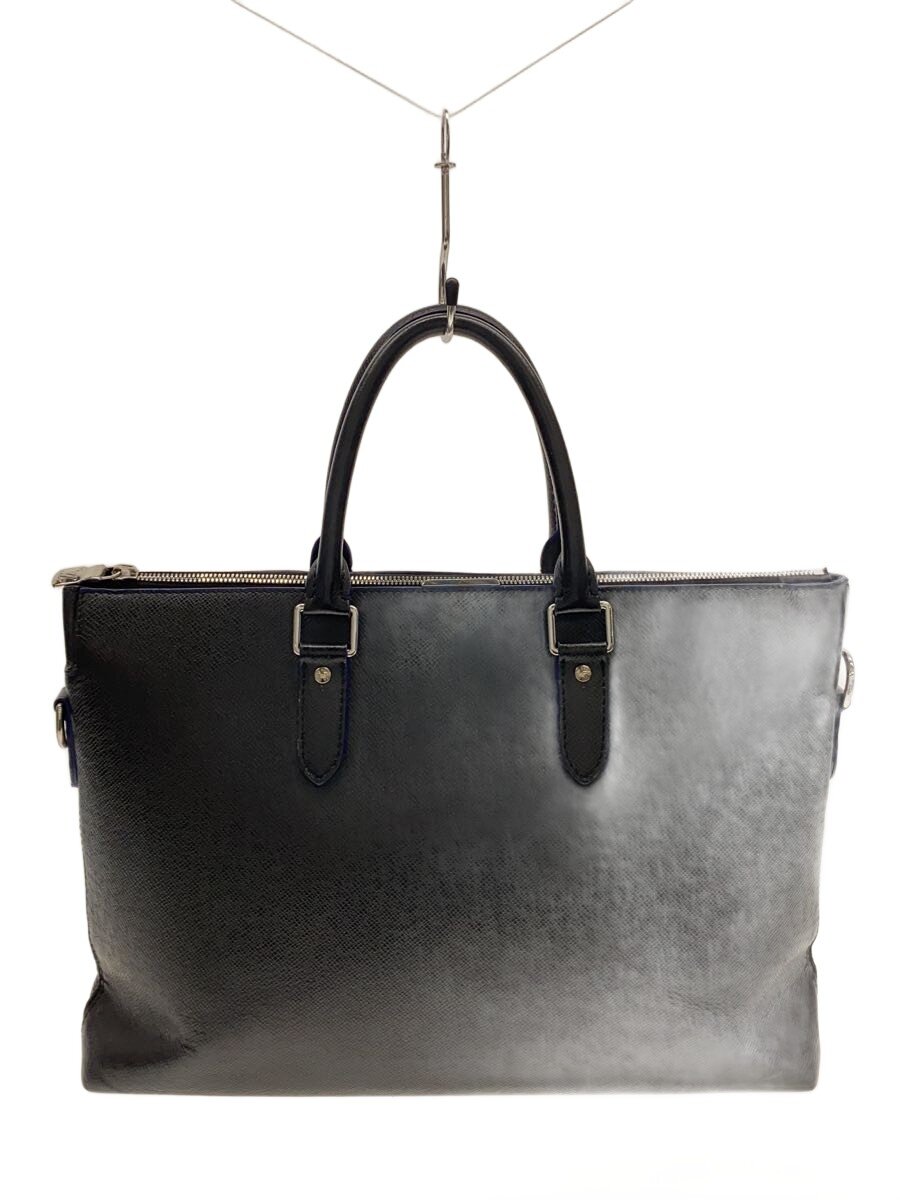 【中古】LOUIS VUITTON◆アントン・ブリーフケース_引き分けガ/牛皮/BLK/無地//【御徒面子】