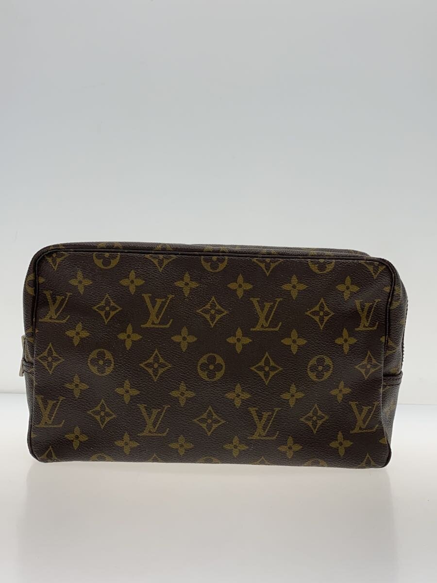 【中古】LOUIS VUITTON◆トゥルース・トワレット28_モノグラム・帆布_BRW/PVC/BRW/総柄【御徒面子】