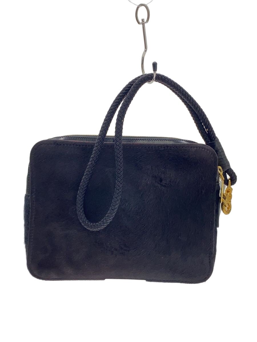 【中古】Alexander McQueen◆クラッチペダル御徒面子/ハラコ/BLK【御徒面子】