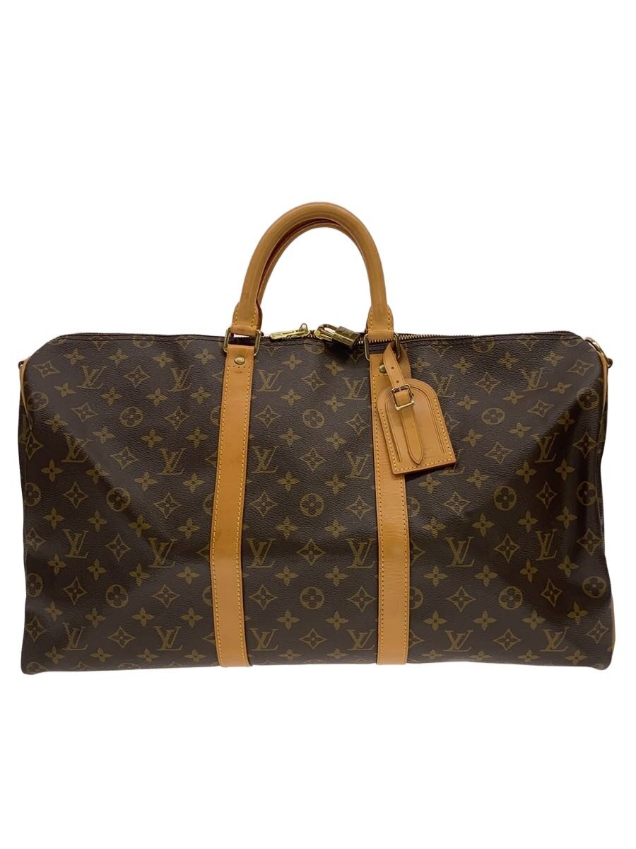 【中古】LOUIS VUITTON◆キーポル・バンドリエール50_モノグラム・帆布_BRW/PVC/BRW【御徒面子】