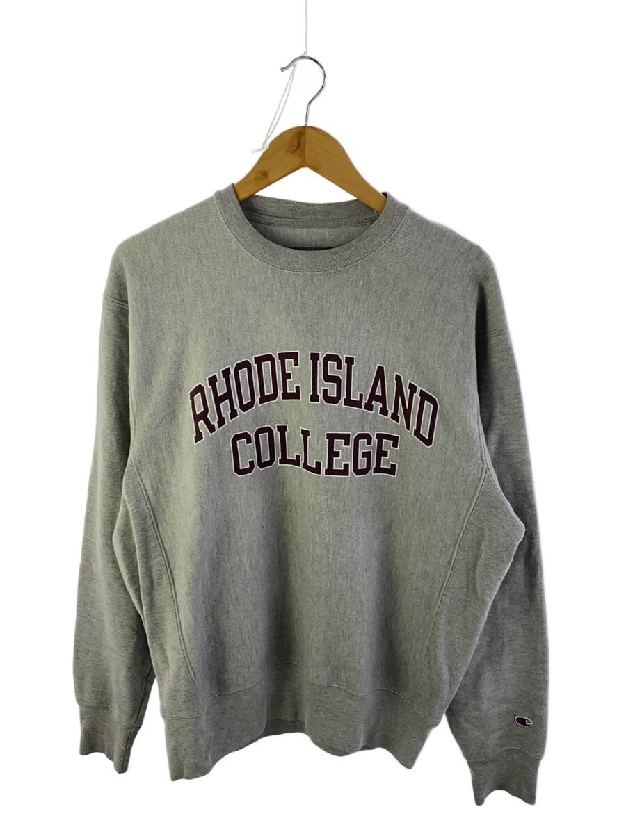 【中古】Champion◆RHODE ISLAND COLLEGE/REVERSE WEAVE/汗水/M/綿織物/GRY【メンズウェア】