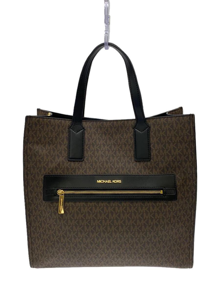 【中古】MICHAEL KORS◆トートバッグ/--/BRW/総柄/35T0GY9T3B【御徒面子】