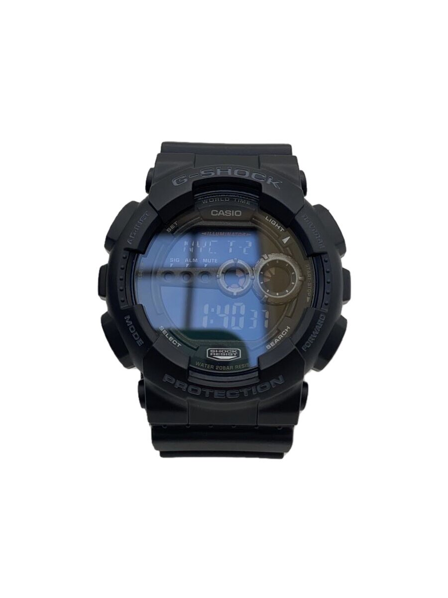 【中古】CASIO◆石英ウオッチ・G-SHOCK/デジタル/天然ゴム/BLK/BLK/SS【服飾雑貨他】