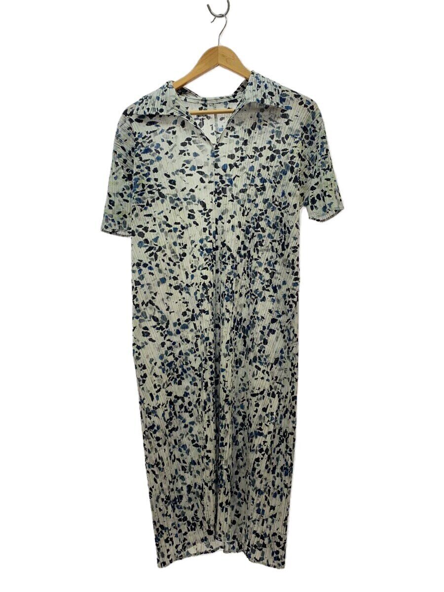 【中古】PLEATS PLEASE ISSEY MIYAKE◆20SS/半袖ワンピース/3/ポリエステル/グレー/総柄/PP01-JH225【レディースウェア】|2nd STREET 店