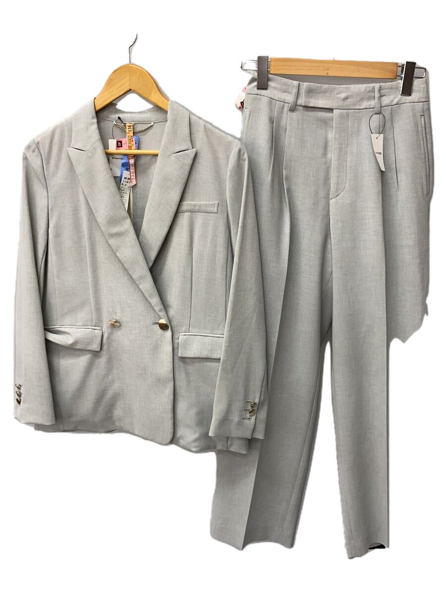 【中古】NOLLEY’S◆セットアップ/36/ポリエステル/GRY/無地/4-0030-2-05-006【レディース御召しもの】