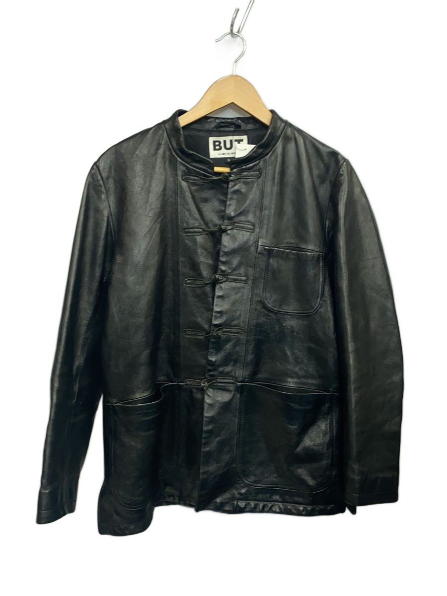 【中古】BRUNABOINNE◆なめし革上衣/BUT/瀬戸もの/O/羊革/BLK/無地【メンズウェア】