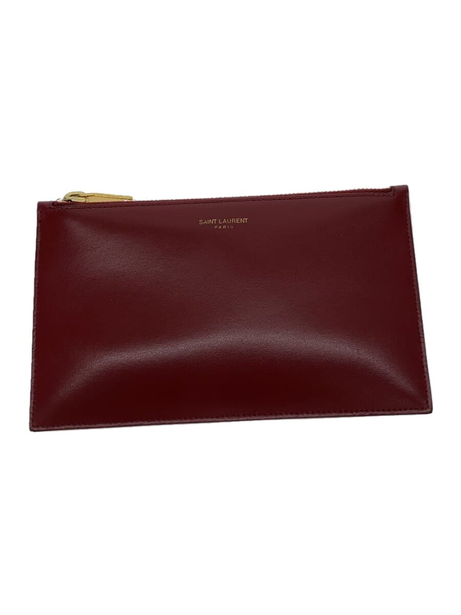 【中古】SAINT LAURENT◆車寄せ/なめし革/ボルドーワイン/赤いこと/無地/TCT635097・0720【御徒面子】