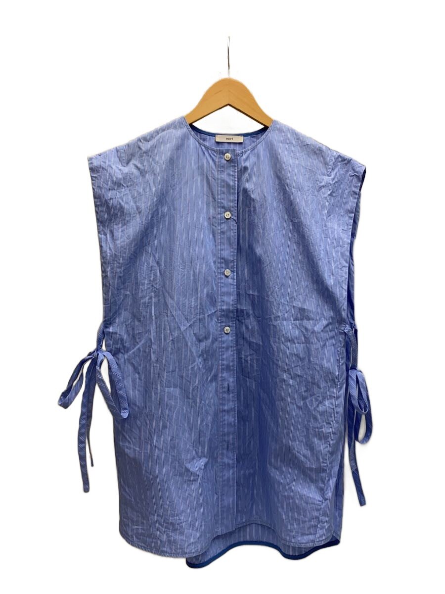 【中古】yori◆ノースリーブブラウス/FREE/コットン/BLU/ボーダー/YR21-24082SM【レディースウェア】|2nd STREET 店