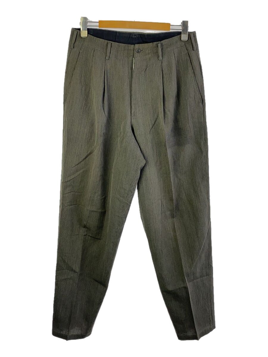 【中古】Y’s for men◆スラックスズボン下/2/羊毛/GRY/縞模様【メンズウェア】