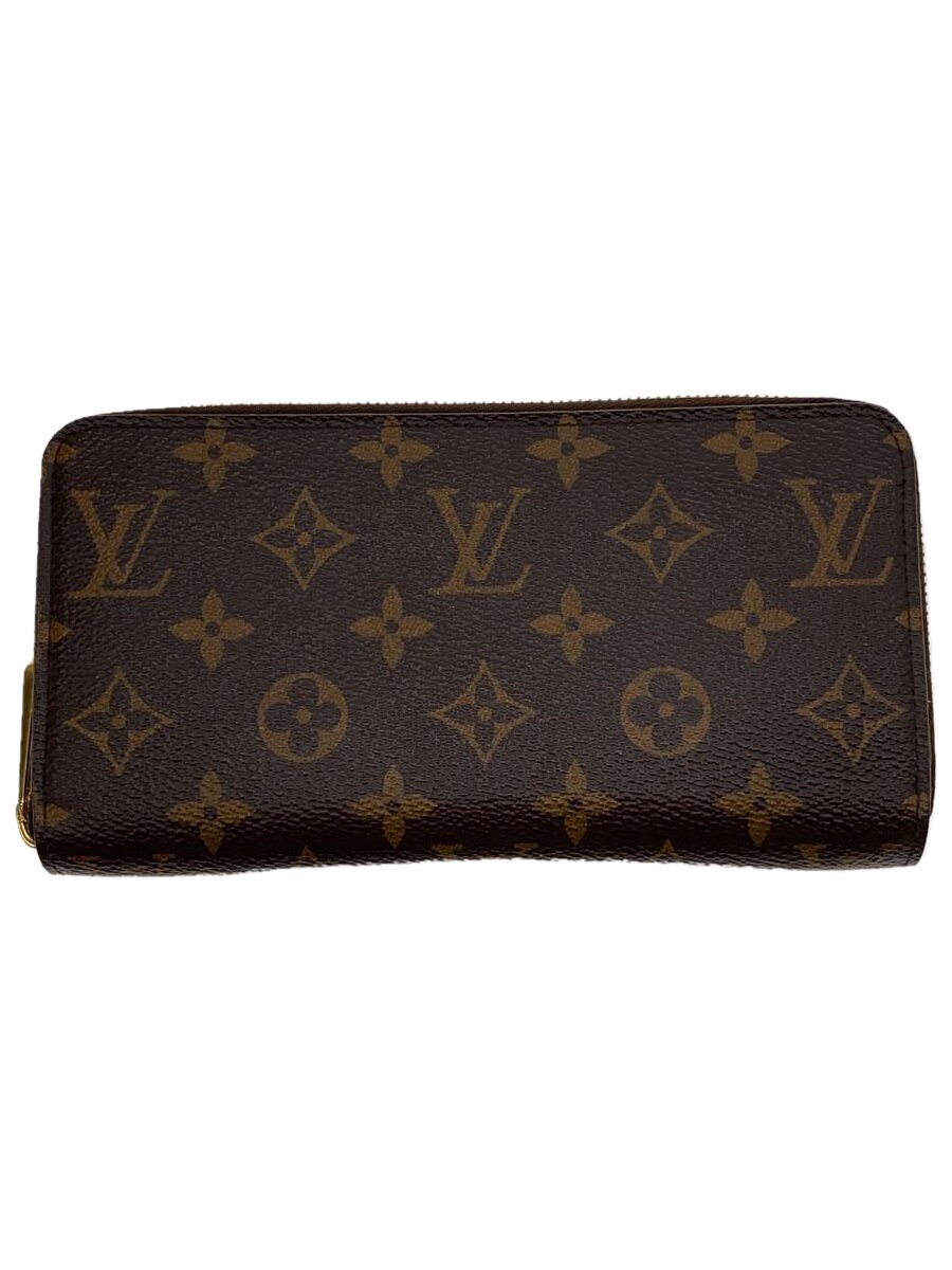 【中古】LOUIS VUITTON◆2)ジッピー・ウォレット_モノグラム・キャンバス_BRW_ローズバレリーヌ/PVC/BRW/総柄/レデ【服飾雑貨他】