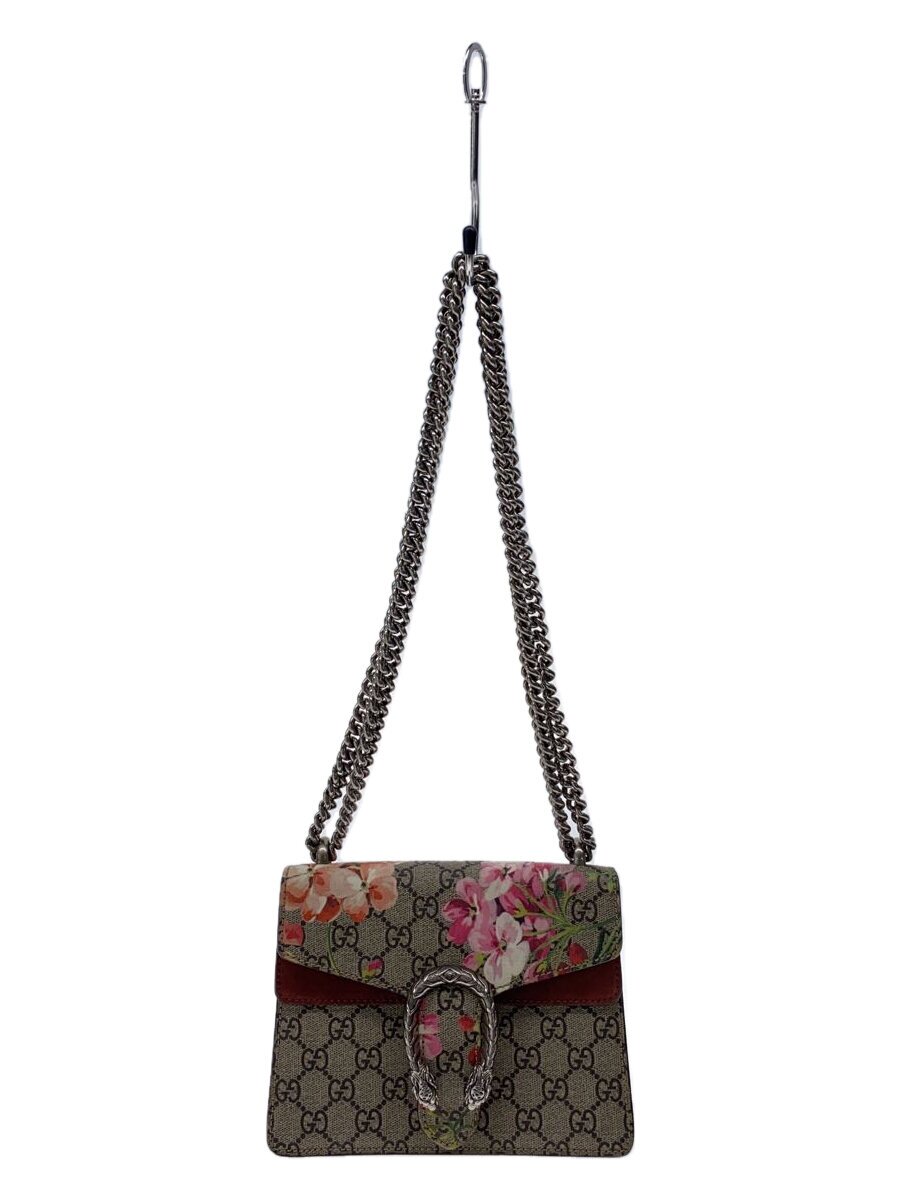【中古】GUCCI◆チェーン店・ショルダーバッグ_ディオニュソス_GGブルームス/帆布/BEG【御徒面子】