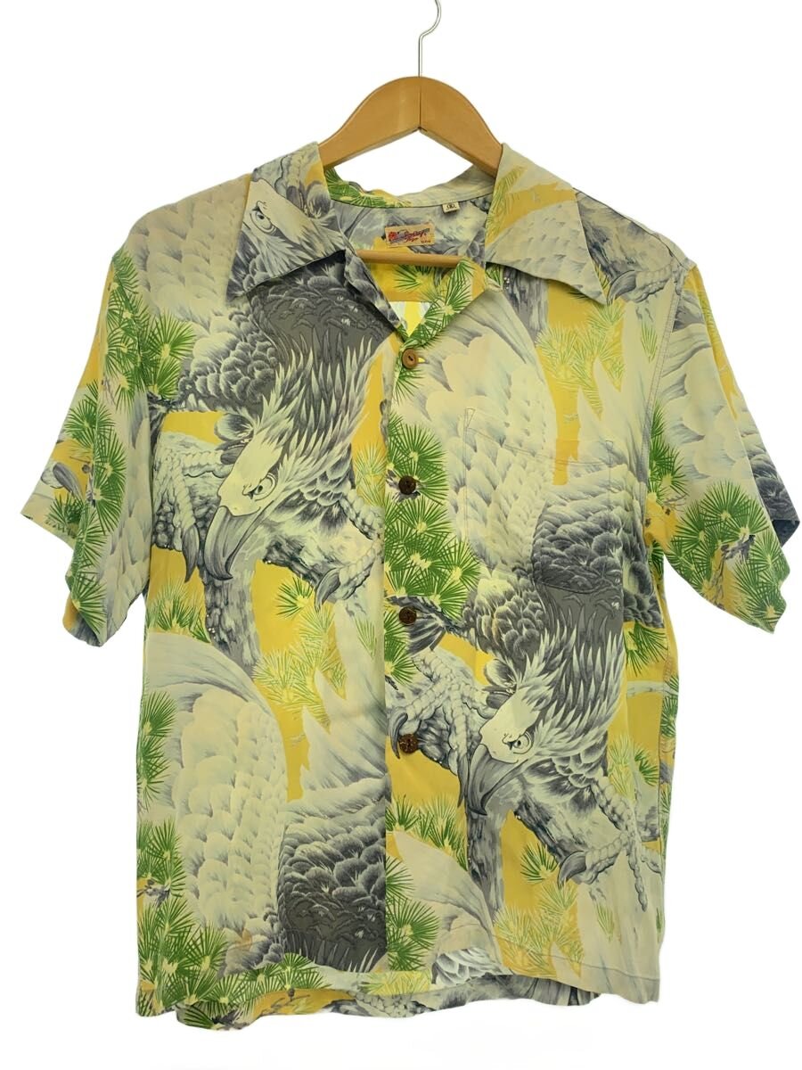 【中古】SUN SURF◆アロハシャツ/S/人絹/マルチ色合い/総柄/M32873/和柄/鷹//【メンズウェア】