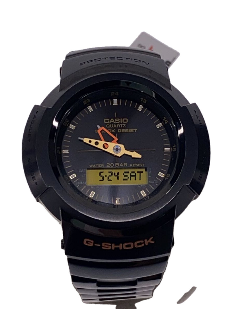 【中古】CASIO◆ソーラーウオッチ/デジアナ/ステンレス鋼/BLK/BLK/AWM-500UA【服飾雑貨他】
